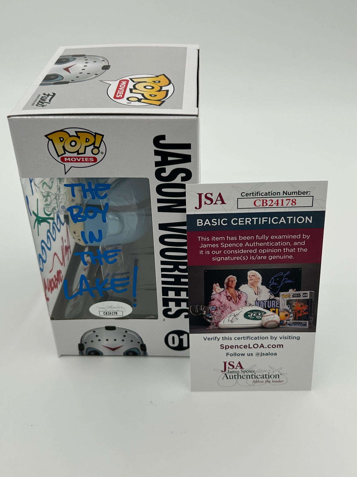 Ari Lehman Signed, Drawing, And Inscribed "The Boy In The Lake" Jason Voorhees "Friday The 13th" #01 Funko Pop! Vinyl Figure (JSA)