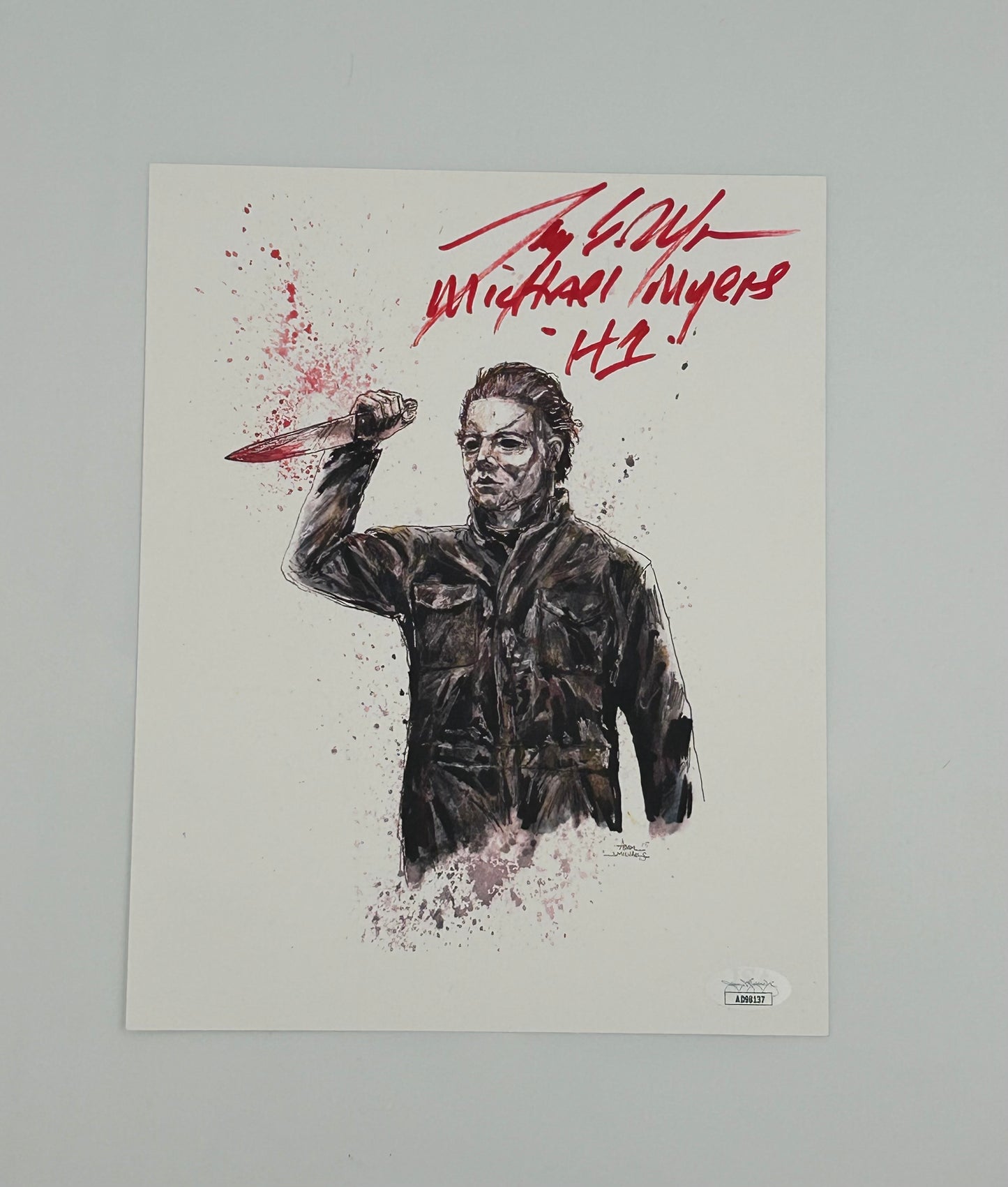 Tony Moran Signed and Inscribed "Michael Myers H1" "Halloween" 8x10 Photo (JSA)