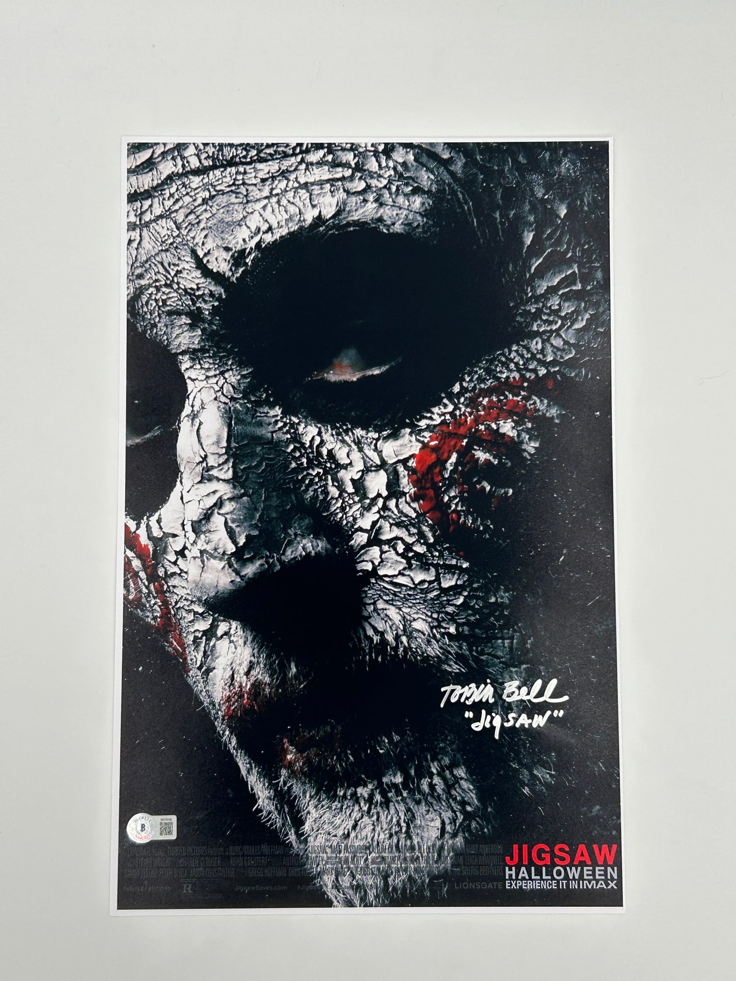 Tobin Bell Signed and Inscribed "Jigsaw" "Jigsaw" 11x17 Poster (Beckett Witnessed)