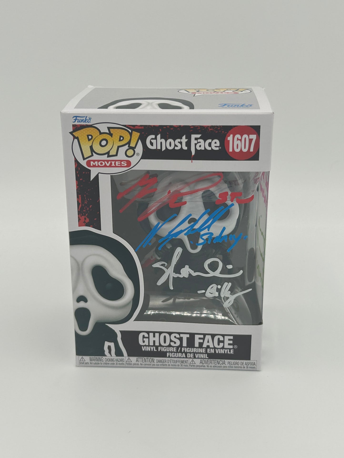 5x Signed (Campbell, Kennedy, Lillard, McGowan, Ulrich) Ghost Face "Scream" #1607 Funko Pop! Vinyl Figure (JSA Witnessed)
