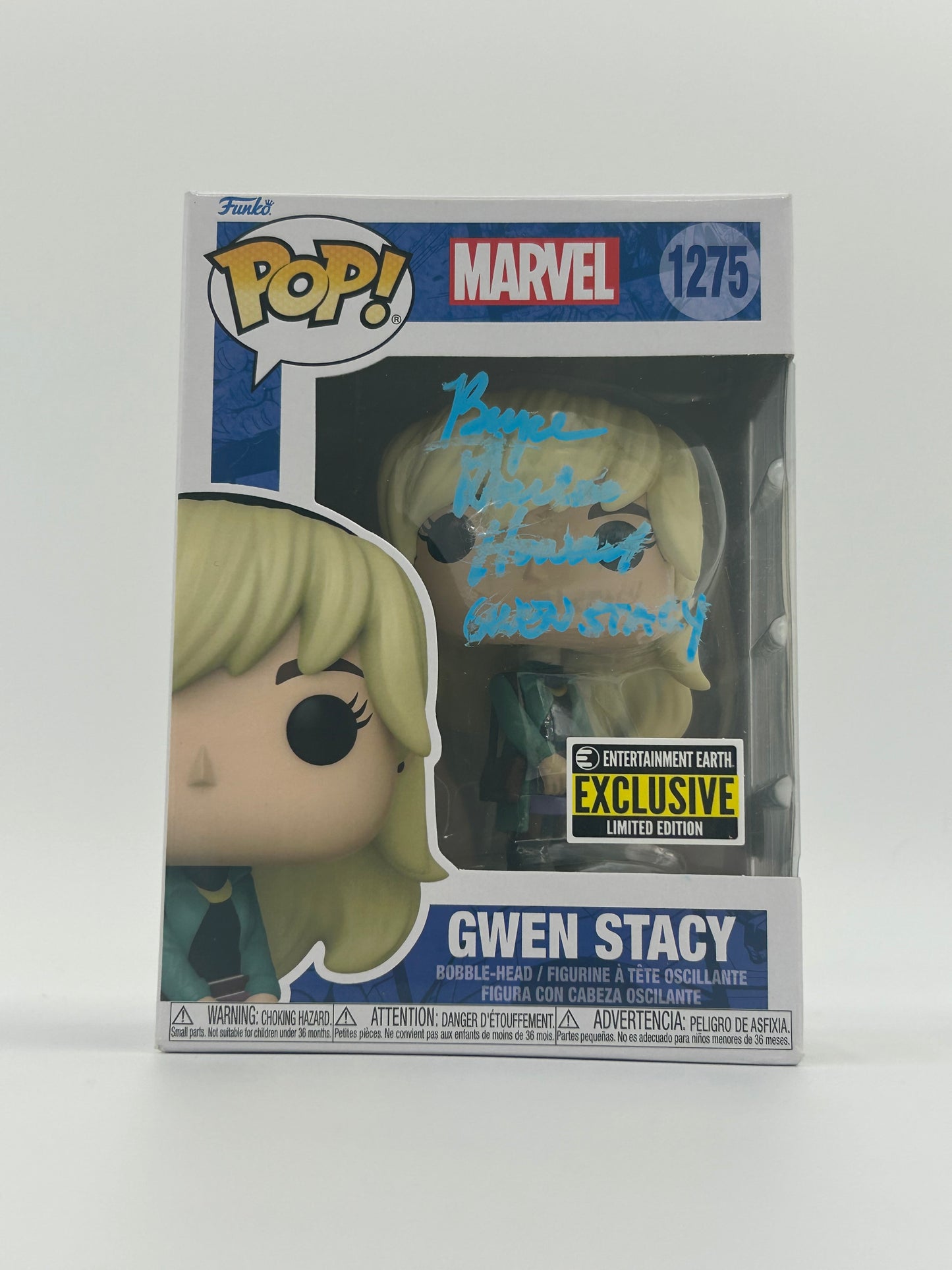 Bryce Dallas Howard Signed Gwen Stacy "Marvel" #1275 Funko Pop! Vinyl Figure (Beckett) (See Description)