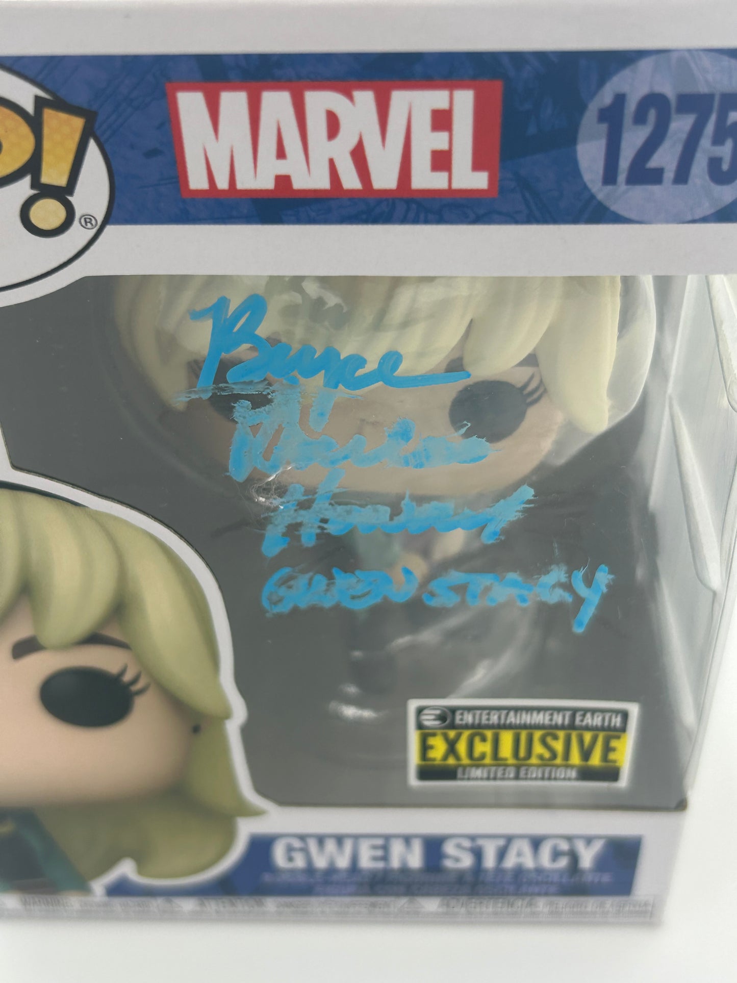 Bryce Dallas Howard Signed Gwen Stacy "Marvel" #1275 Funko Pop! Vinyl Figure (Beckett) (See Description)