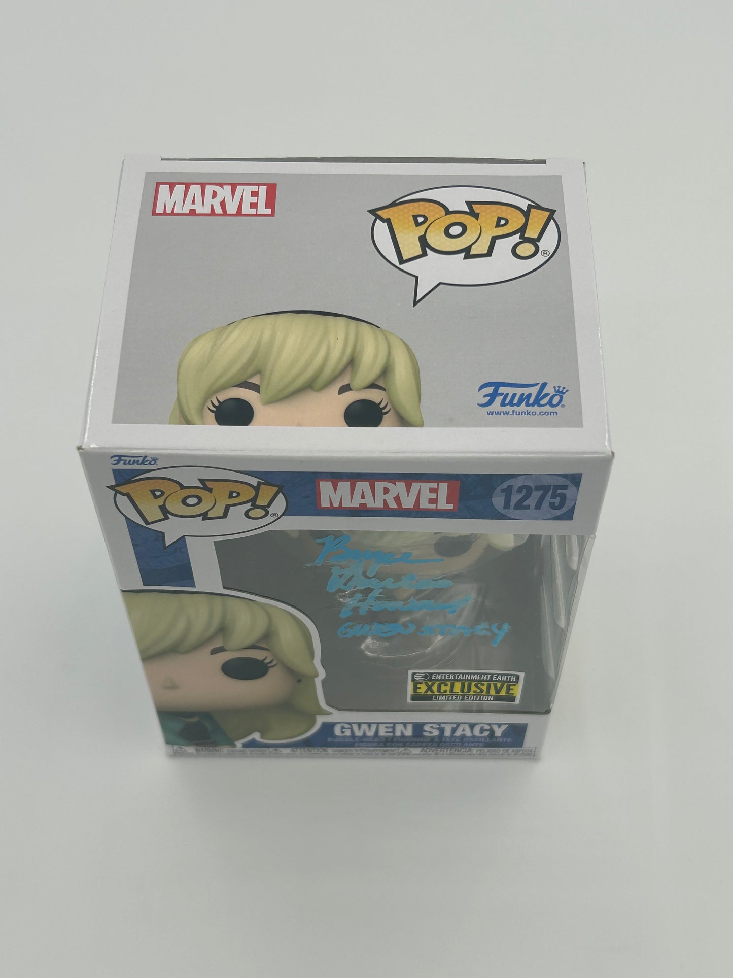 Bryce Dallas Howard Signed Gwen Stacy "Marvel" #1275 Funko Pop! Vinyl Figure (Beckett) (See Description)