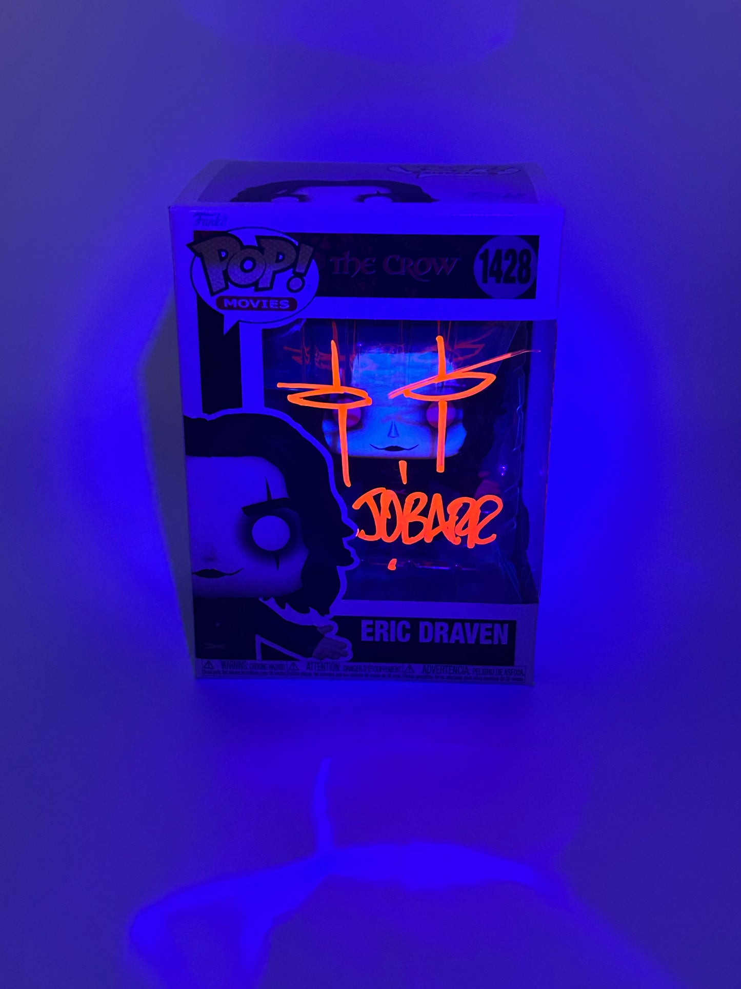 James O'Barr Signed With Eye Drawing Eric Draven "The Crow" #1428 Funko Pop! Vinyl Figure (Beckett)