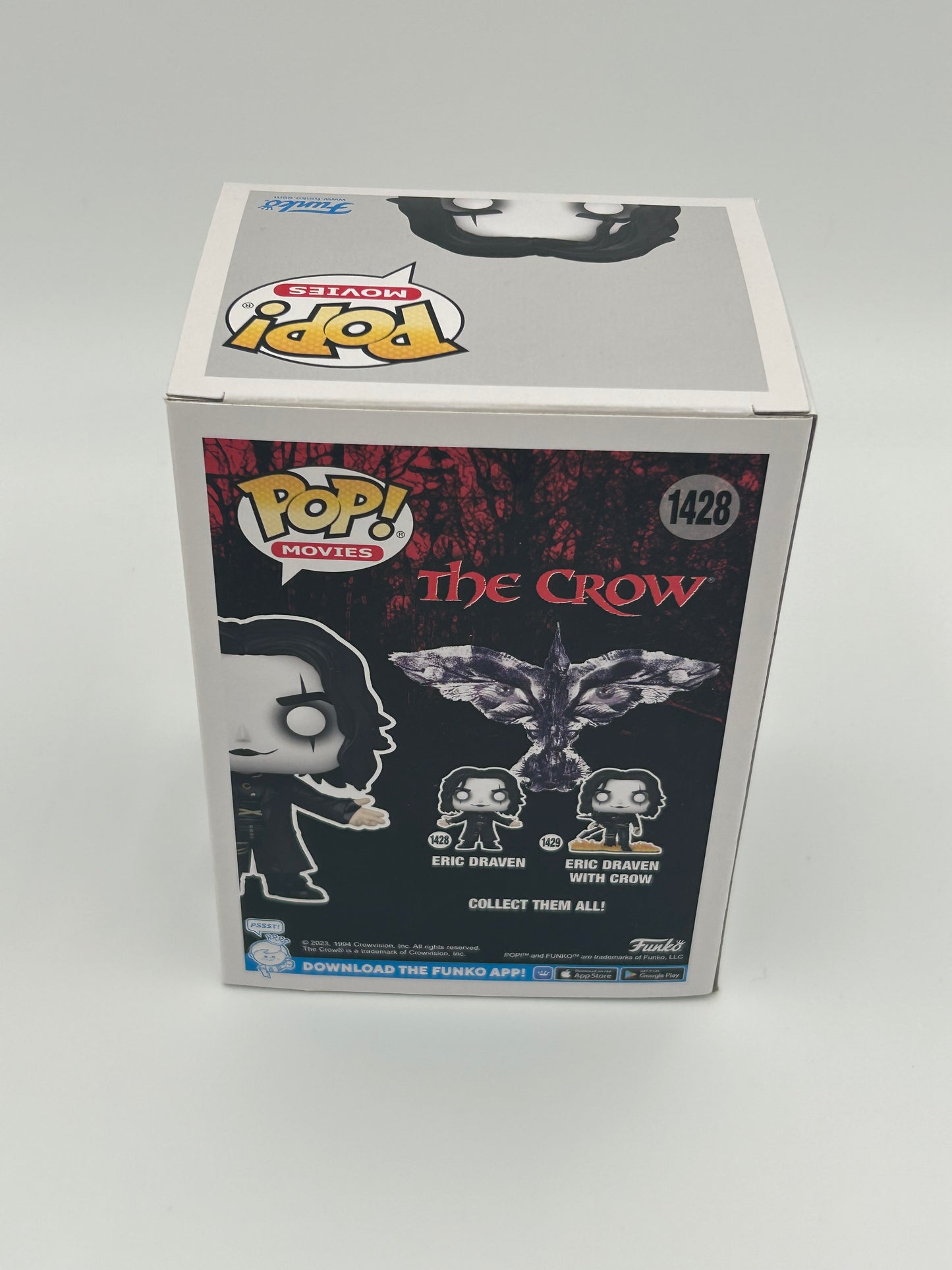 James O'Barr Signed With Eye Drawing Eric Draven "The Crow" #1428 Funko Pop! Vinyl Figure (Beckett)