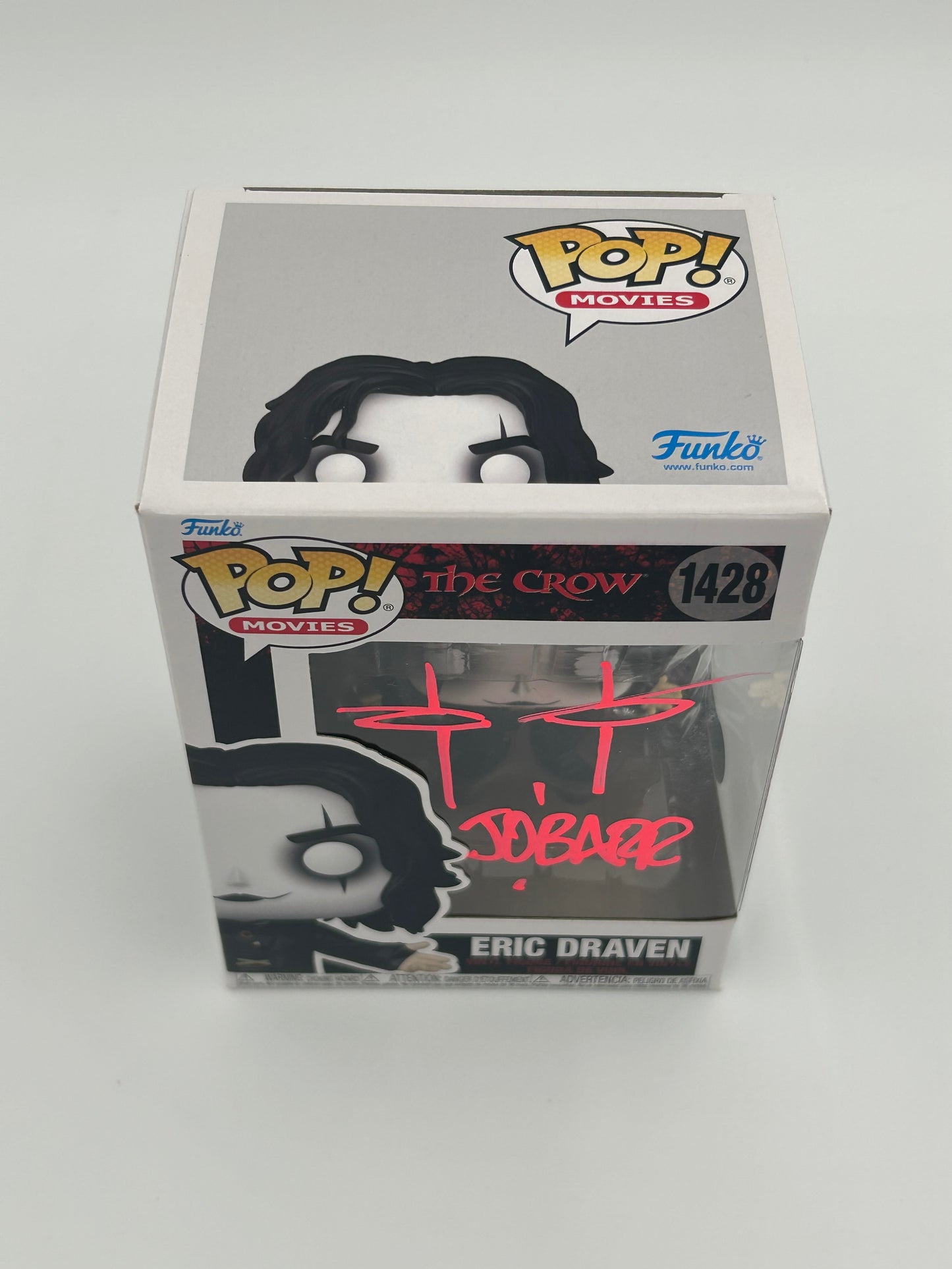 James O'Barr Signed With Eye Drawing Eric Draven "The Crow" #1428 Funko Pop! Vinyl Figure (Beckett)