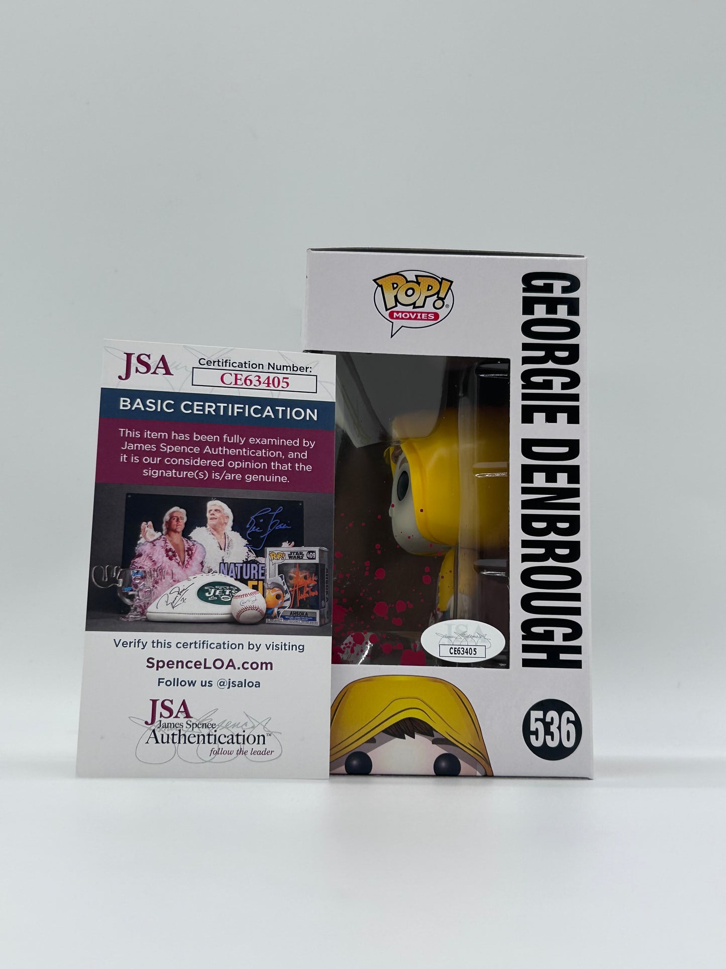 Jackson Robert Scott Signed and Inscribed "You'll Float Too!" Georgie Denbrough "IT" #536 Chase Funko Pop! Vinyl Figure (JSA)