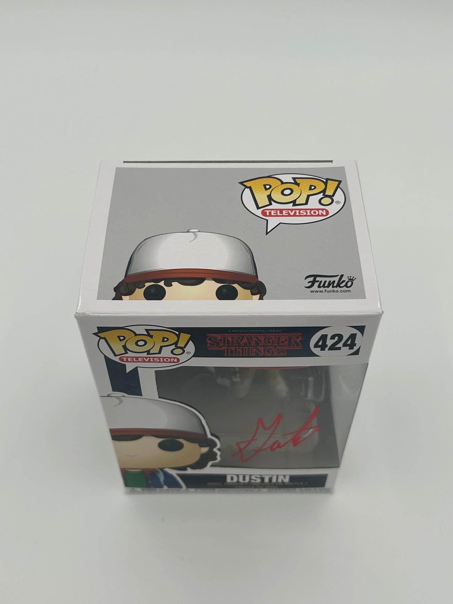 Gaten Matarazzo Signed Dustin "Stranger Things" #424 Funko Pop! Vinyl Figure (JSA)