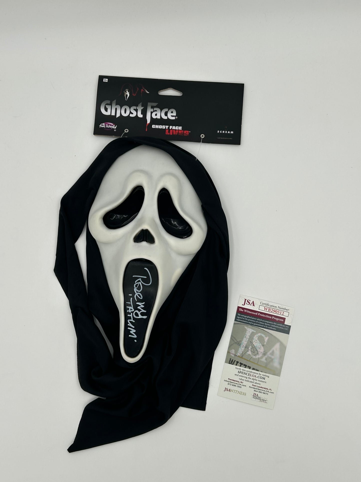 Rose McGowan Signed Ghostface Mask Inscribed "Tatum" (JSA Witnessed)