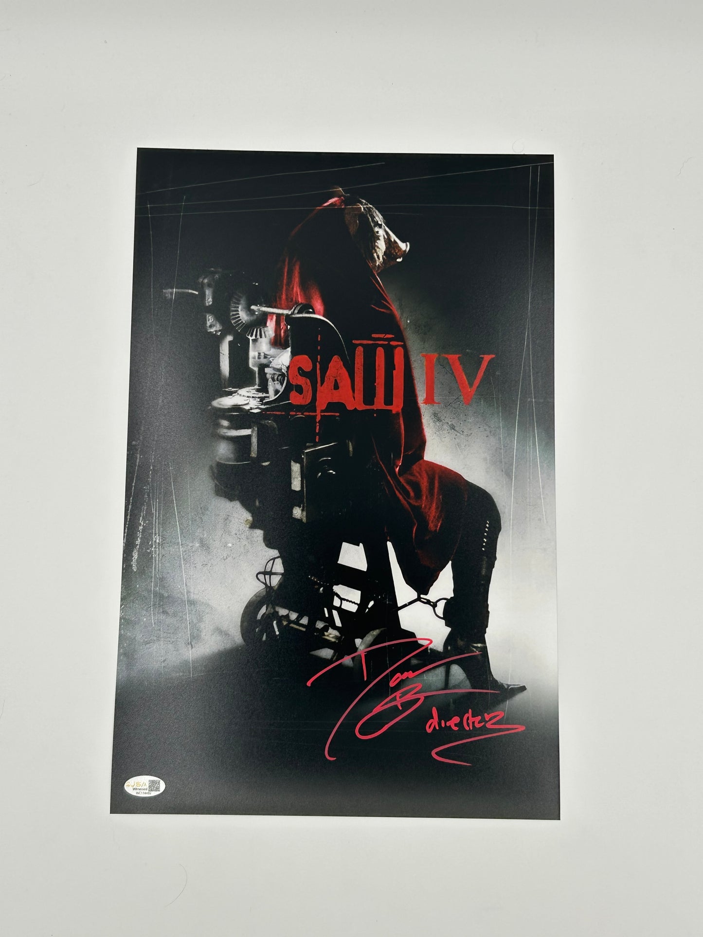 Darren Lynn Bousman Signed And Inscribed "Director" "Saw IV" 11x17 Poster (JSA Witnessed)