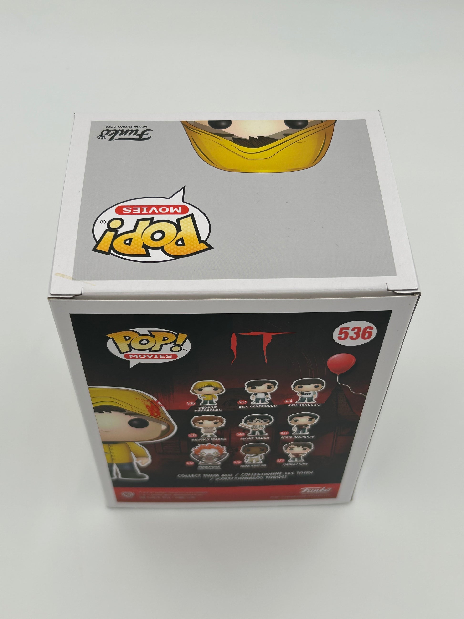 Photo of Jackson Robert Scott Signed And Inscribed "You'll Float Too" Georgie Denbrough "IT" #536 Funko Pop! Vinyl Figure (JSA) at InkedAuction.com.