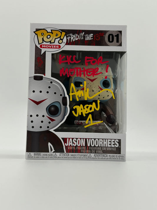 Ari Lehman Signed and Inscribed "Kill For Mother!" Jason Voorhees "Friday the 13th" #01 Funko Pop! Vinyl Figure (JSA)