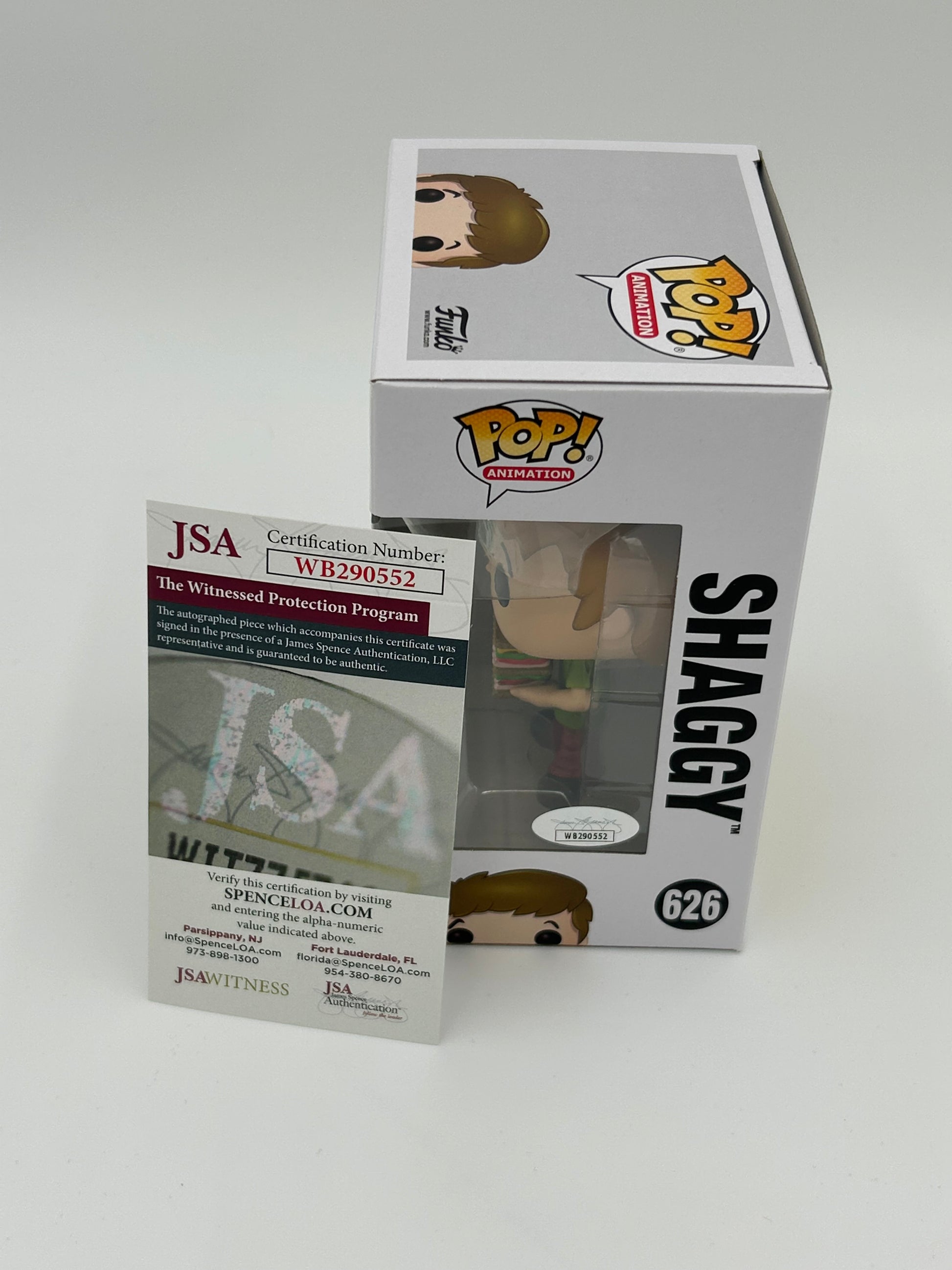 Photo of Matthew Lillard Signed And Inscribed "Zoinks!" Shaggy "Scooby-Doo" #626 Funko Pop! Vinyl Figure (JSA Witnessed) at InkedAuction.com.