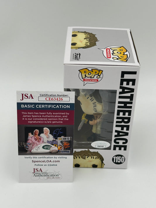 Mark Burnham Signed And Inscribed "Leatherface" Leatherface "The Texas Chainsaw Massacre" #1150 Funko Pop! Vinyl Figure (JSA)