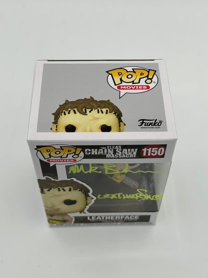 Mark Burnham Signed And Inscribed "Leatherface" Leatherface "The Texas Chainsaw Massacre" #1150 Funko Pop! Vinyl Figure (JSA)