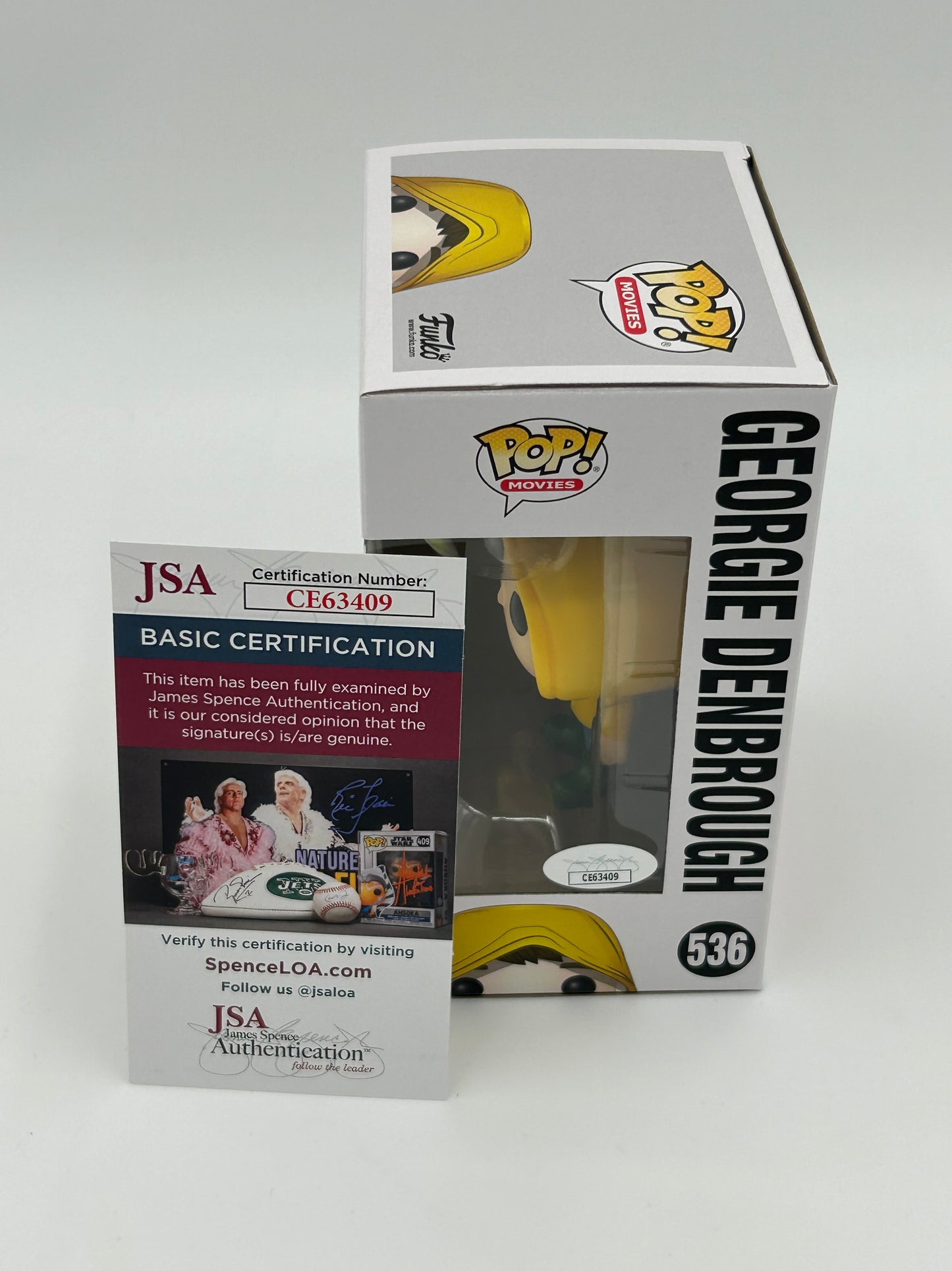 Jackson Robert Scott Signed and Inscribed "You'll Float Too!" Georgie Denbrough "IT" #536 Funko Pop! Vinyl Figure (JSA)