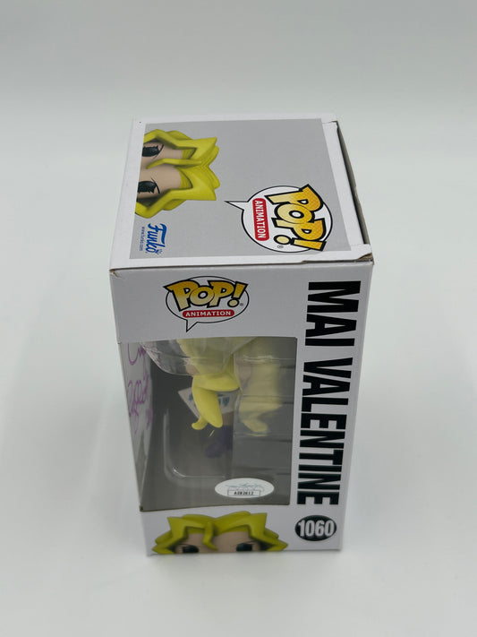 Megan Hollingshead Signed and Inscribed "Mai" Mai Valentine "Yu-Gi-Oh!" #1060 Funko Pop! Vinyl Figure (JSA) (See Description)