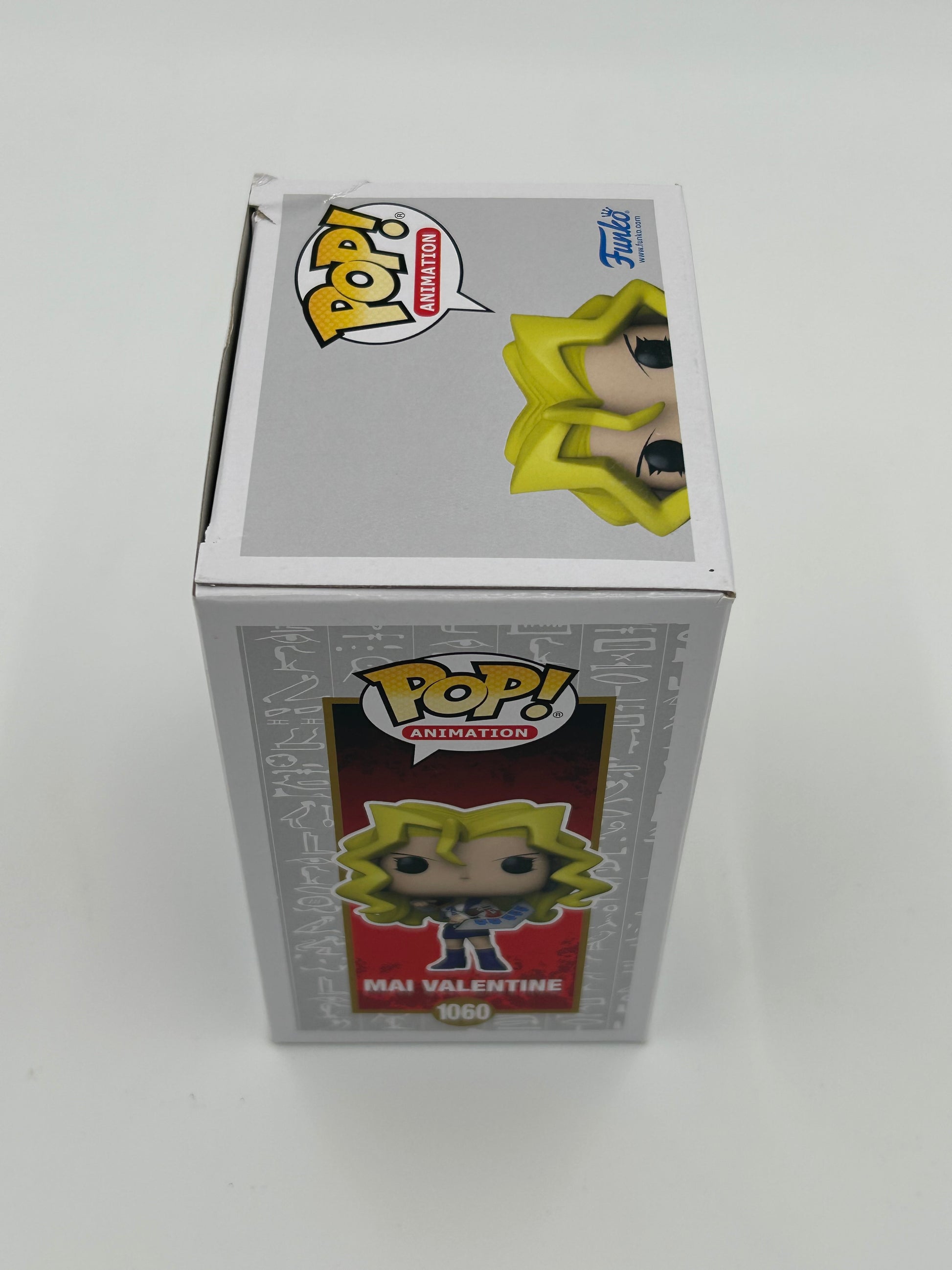 Photo of Megan Hollingshead Signed and Inscribed "Mai" Mai Valentine "Yu-Gi-Oh!" #1060 Funko Pop! Vinyl Figure (JSA) (See Description) at InkedAuction.com.