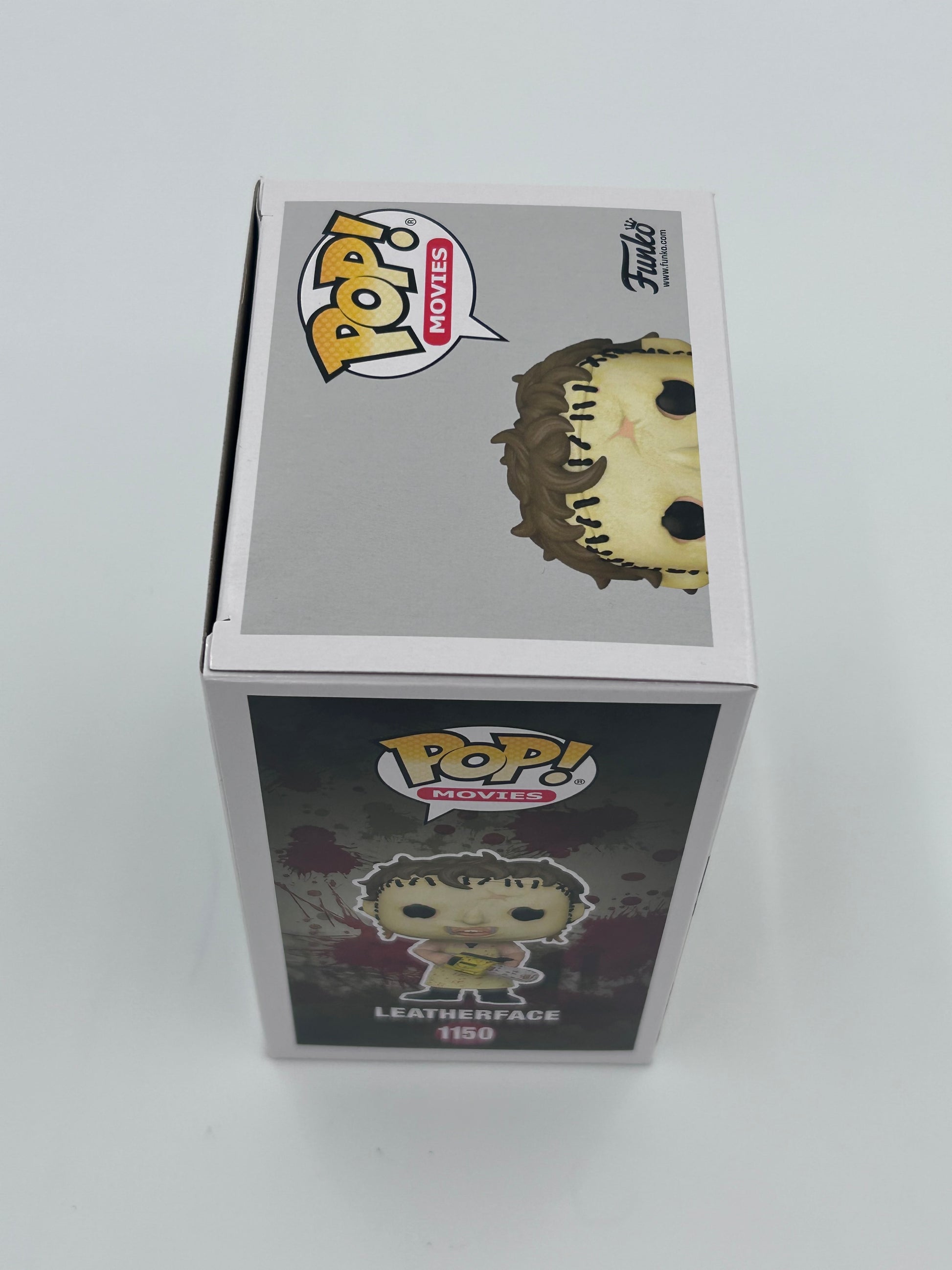 Photo of Mark Burnham Signed and Inscribed Leatherface "The Texas Chainsaw Massacre" #1150 Funko Pop! Vinyl Figure (JSA) at InkedAuction.com.