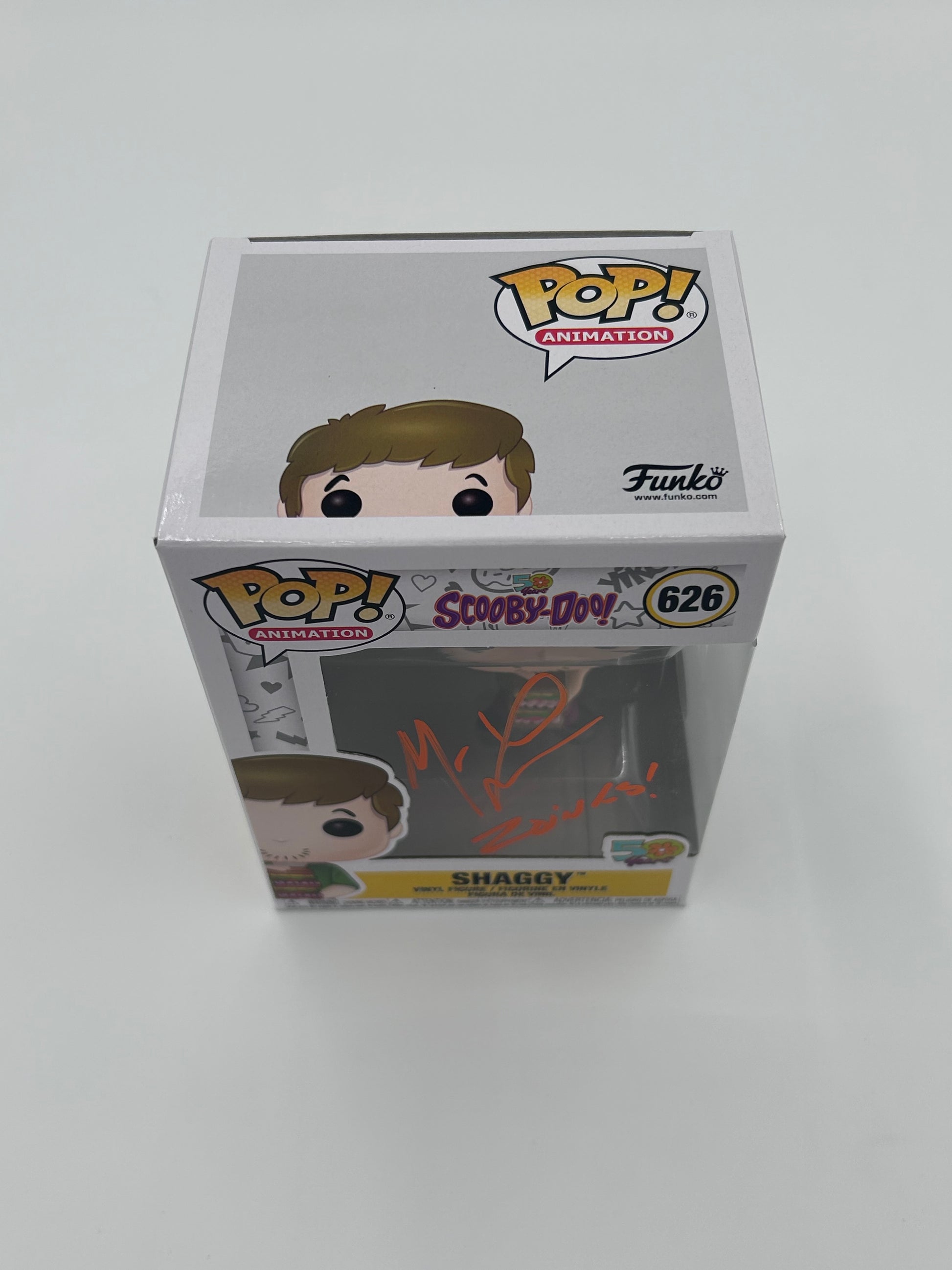 Photo of Matthew Lillard Signed And Inscribed "Zoinks!" Shaggy "Scooby-Doo" #626 Funko Pop! Vinyl Figure (JSA Witnessed) at InkedAuction.com.