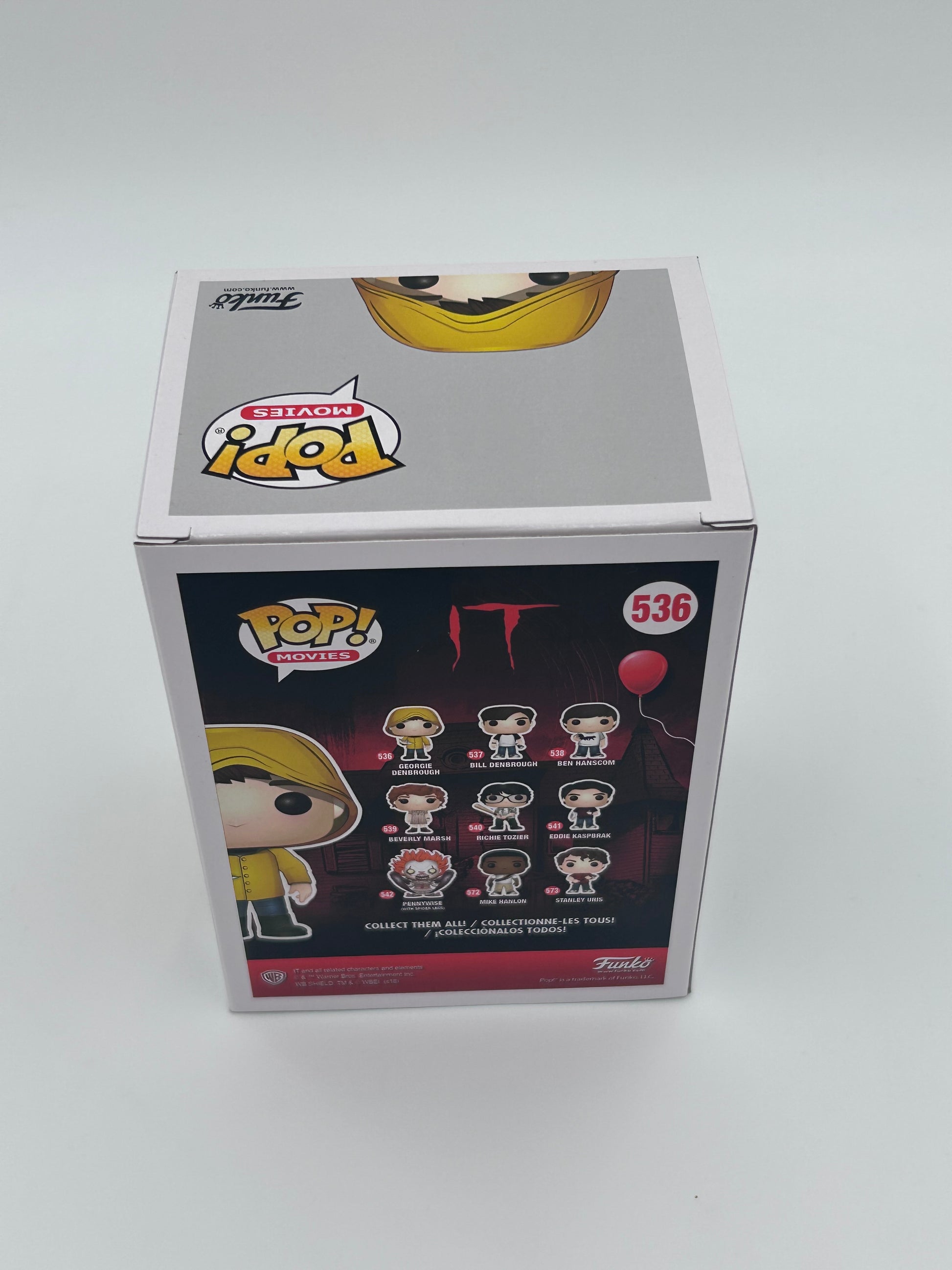 Photo of Jackson Robert Scott Signed and Inscribed "You'll Float Too!" Georgie Denbrough "IT" #536 Funko Pop! Vinyl Figure (JSA) at InkedAuction.com.