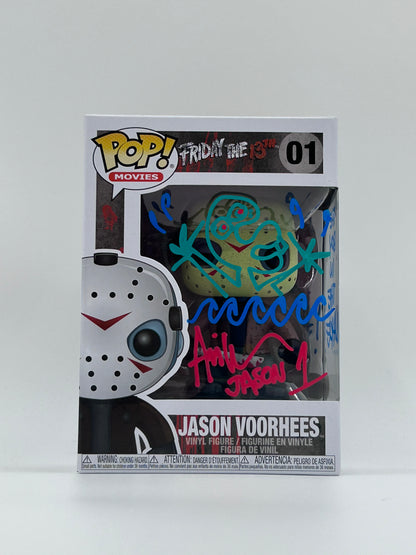Ari Lehman Signed, Sketch, And Inscribed "The Boy In The Lake" Jason Voorhees "Friday The 13th" #01 Funko Pop! Vinyl Figure (JSA)