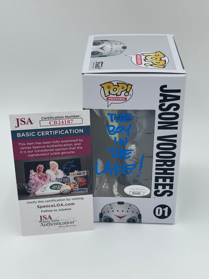 Ari Lehman Signed, Sketch, And Inscribed "The Boy In The Lake" Jason Voorhees "Friday The 13th" #01 Funko Pop! Vinyl Figure (JSA)
