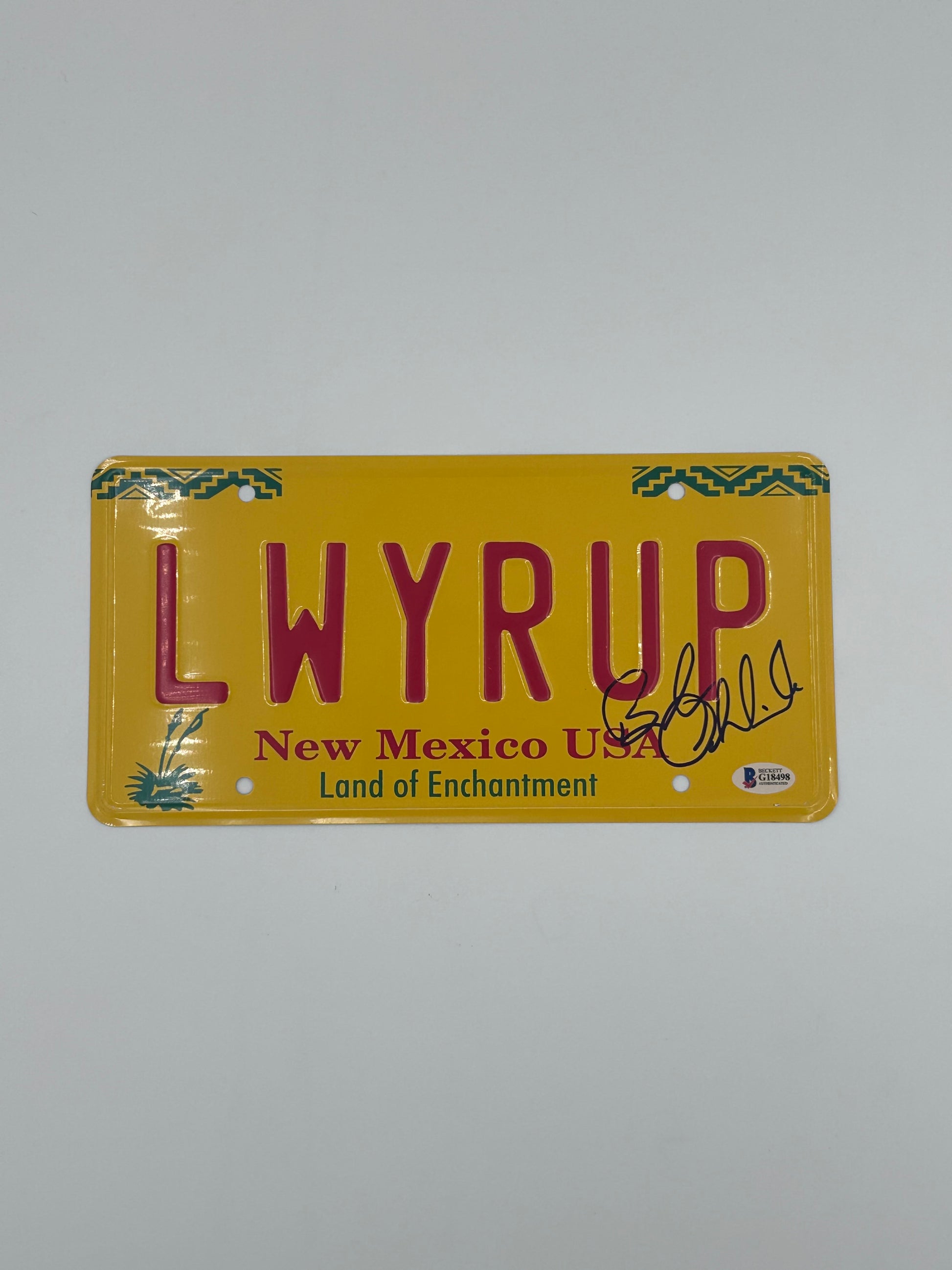 Photo of Bob Odenkirk Signed "Breaking Bad" License Plate (Beckett) at InkedAuction.com.