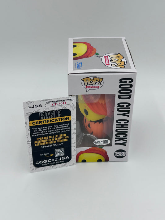 Alex Vincent Signed And Inscribed "Chucky Will Find Me!" Good Guy Chucky "CHUCKY" #1589 Funko Pop! Vinyl Figure (JSA)