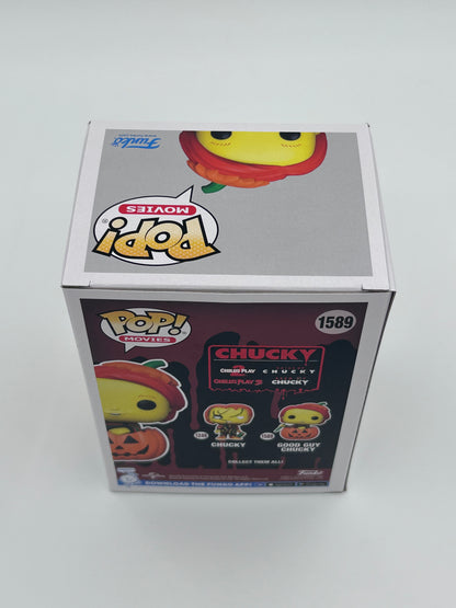 Alex Vincent Signed And Inscribed "Chucky Will Find Me!" Good Guy Chucky "CHUCKY" #1589 Funko Pop! Vinyl Figure (JSA)