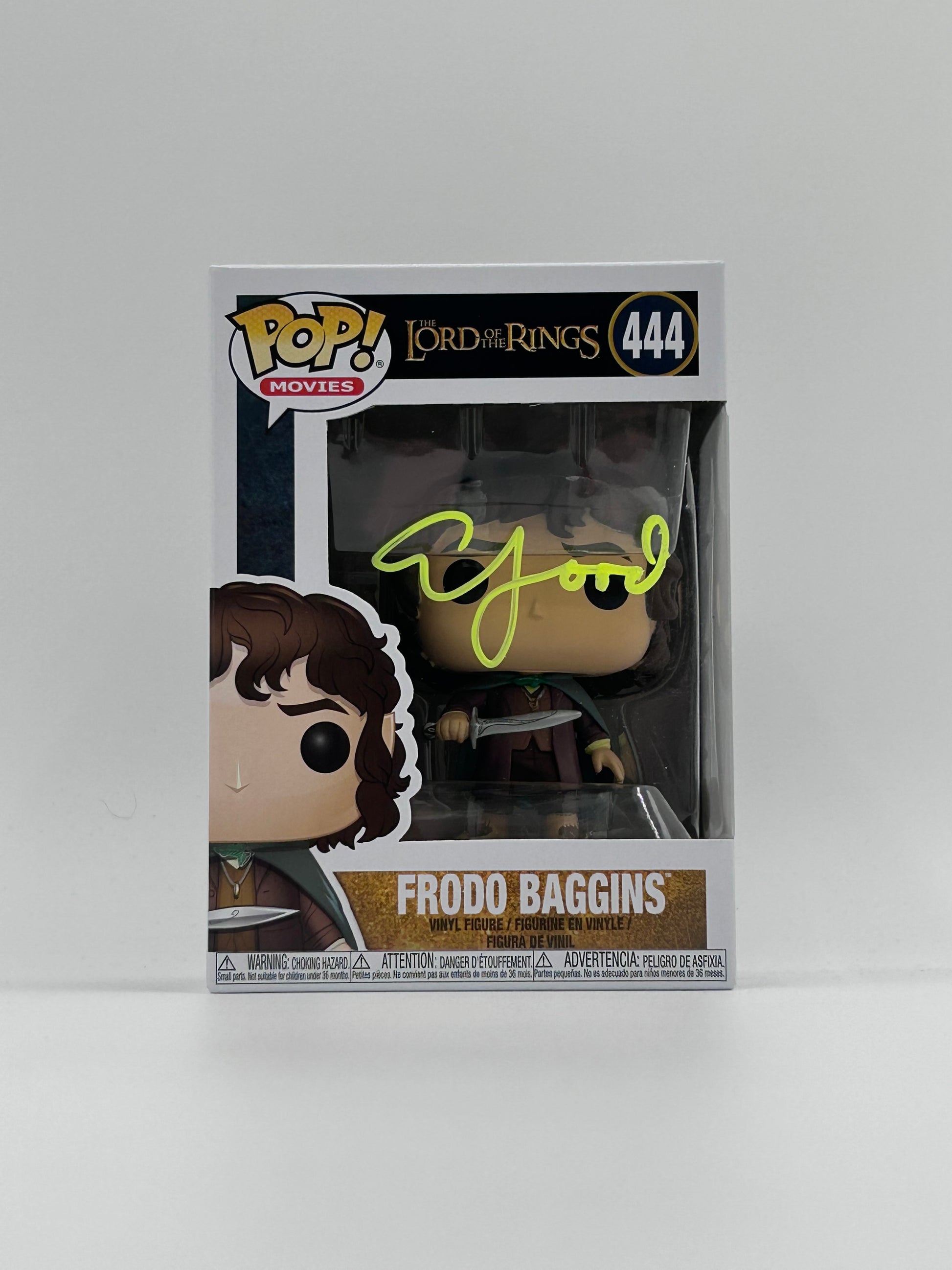 Photo of Elijah Wood Signed Frodo Baggins "The Lord of the Rings" #444 Funko Pop! Vinyl Figure (JSA Witnessed) at InkedAuction.com.
