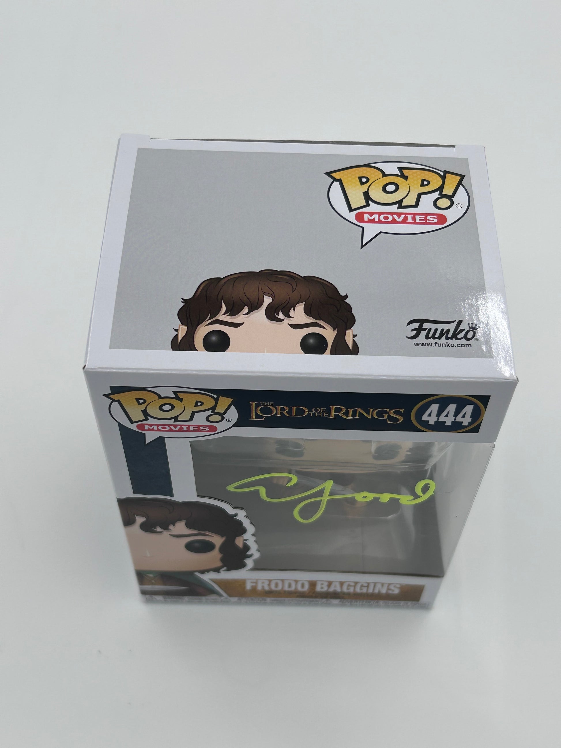 Photo of Elijah Wood Signed Frodo Baggins "The Lord of the Rings" #444 Funko Pop! Vinyl Figure (JSA Witnessed) at InkedAuction.com.