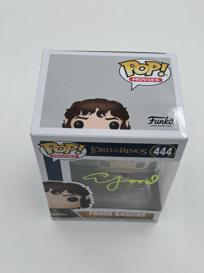 Elijah Wood Signed Frodo Baggins "The Lord of the Rings" #444 Funko Pop! Vinyl Figure (JSA Witnessed)