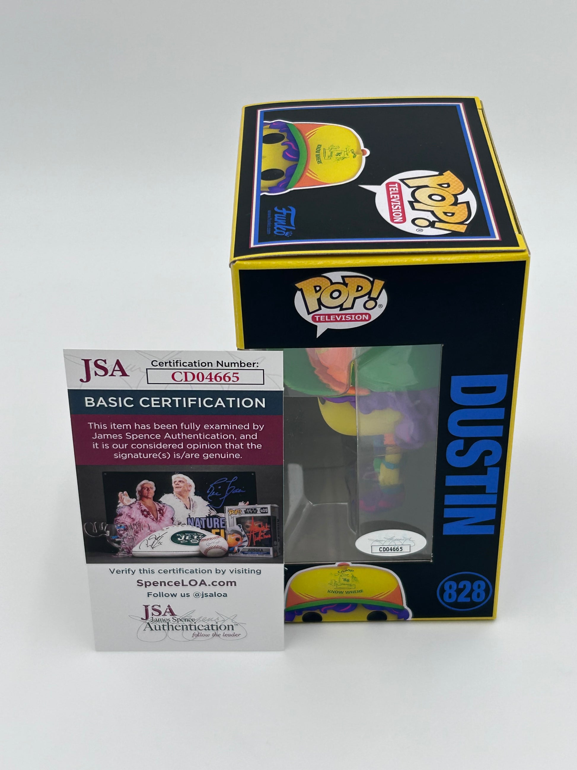 Photo of Gaten Matarazzo Signed Dustin "Stranger Things" #828 Funko Pop! Vinyl Figure (JSA) at InkedAuction.com.