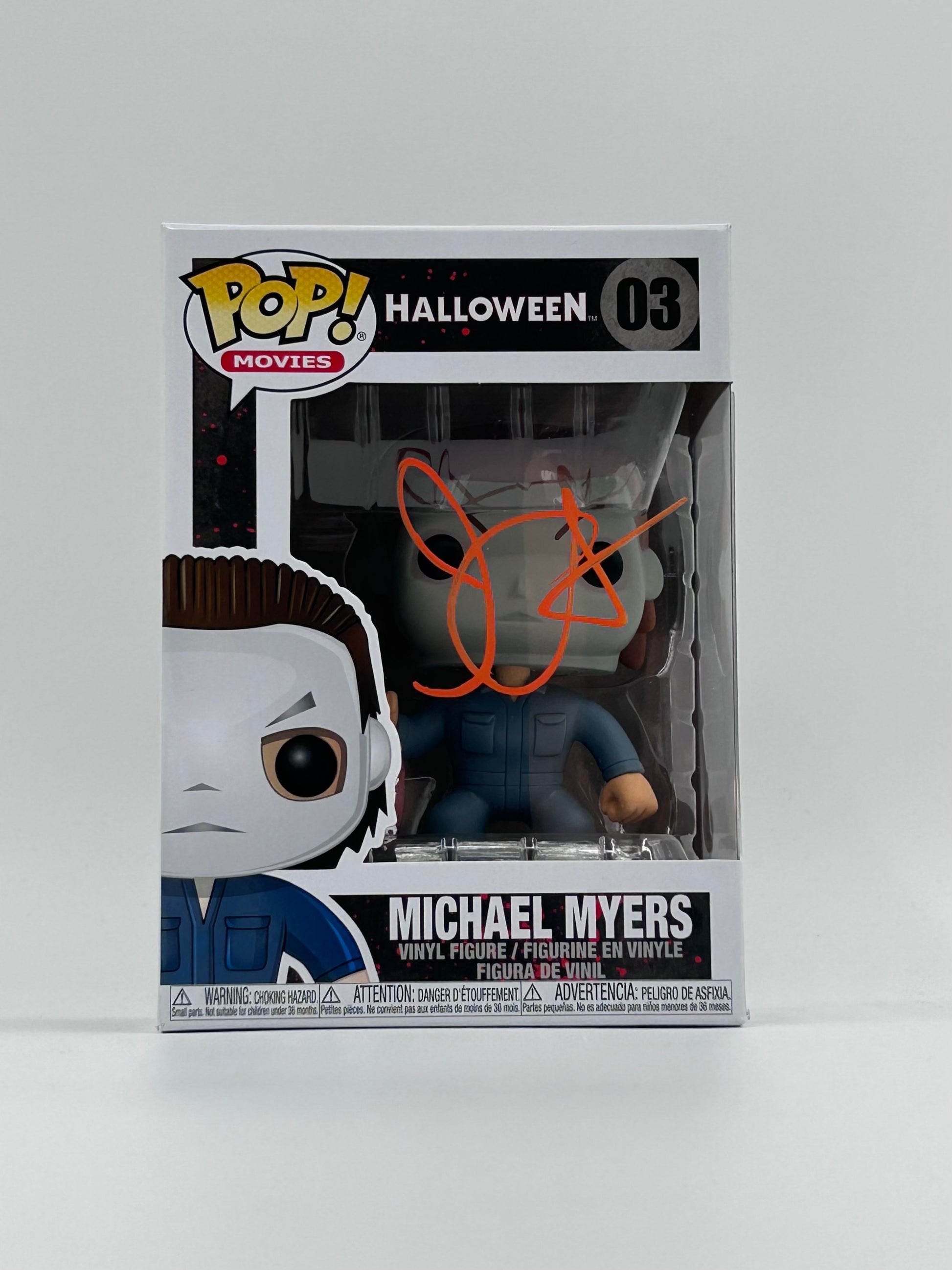 Photo of John Carpenter Signed Michael Myers "Halloween" #03 Funko Pop! Vinyl Figure (JSA) at InkedAuction.com.