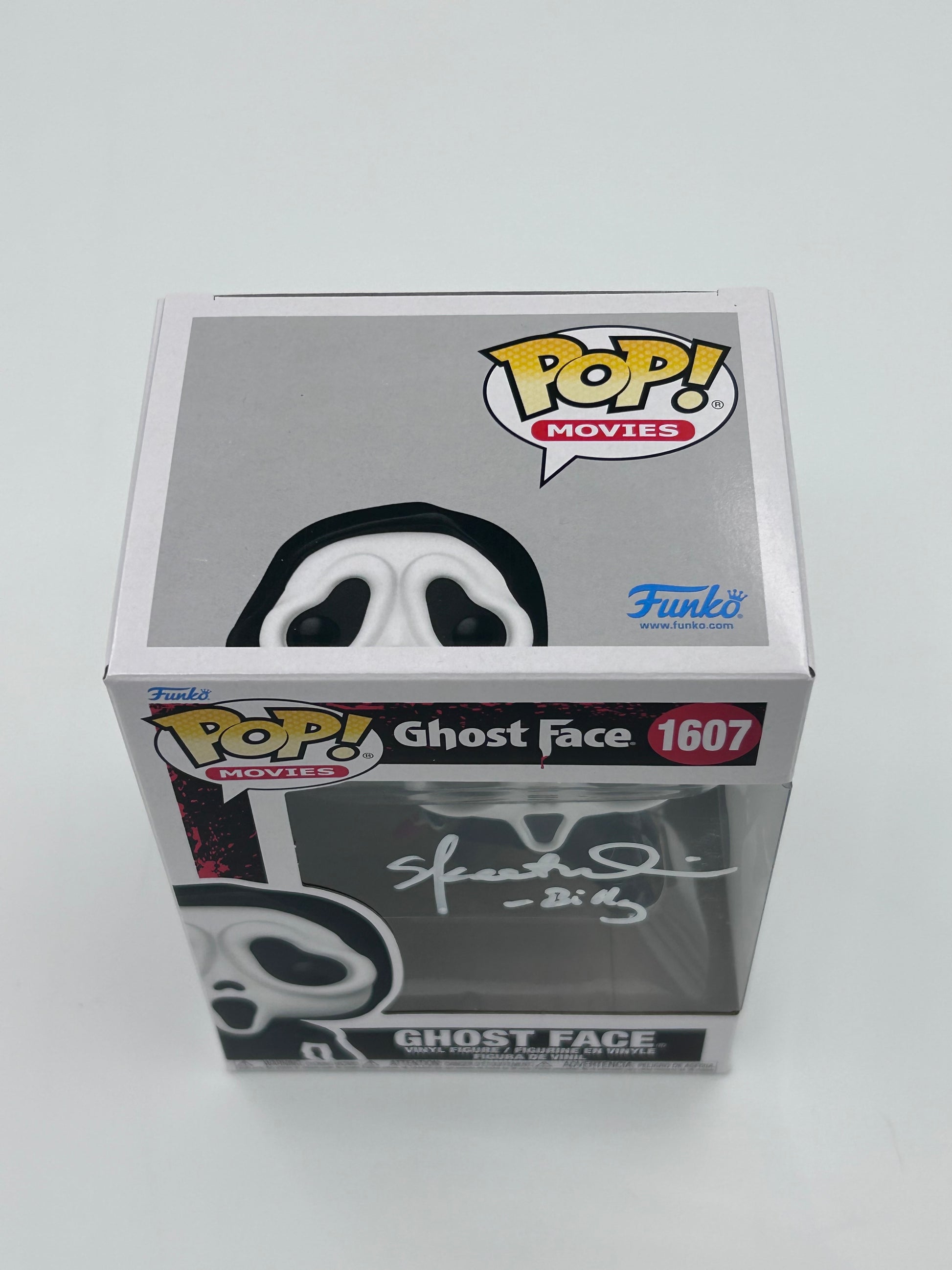 Photo of Skeet Ulrich Signed And Inscribed "Billy" Ghostface "SCREAM" #1607 Funko Pop! Vinyl Figure (Beckett Witnessed) at InkedAuction.com.
