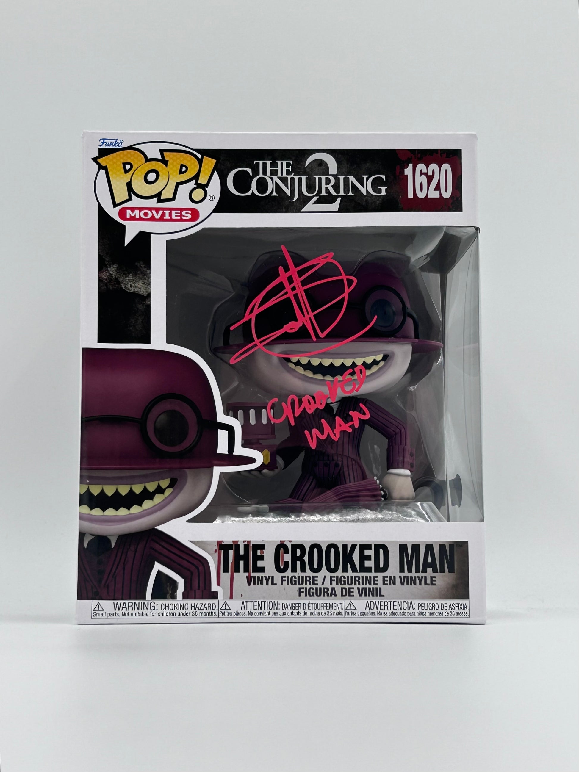 Photo of Javier Botet Signed And Inscribed "Crooked Man" The Crooked Man "The Conjuring 2" #1620 6" Funko Pop! Vinyl Figure (Beckett Witnessed) at InkedAuction.com.