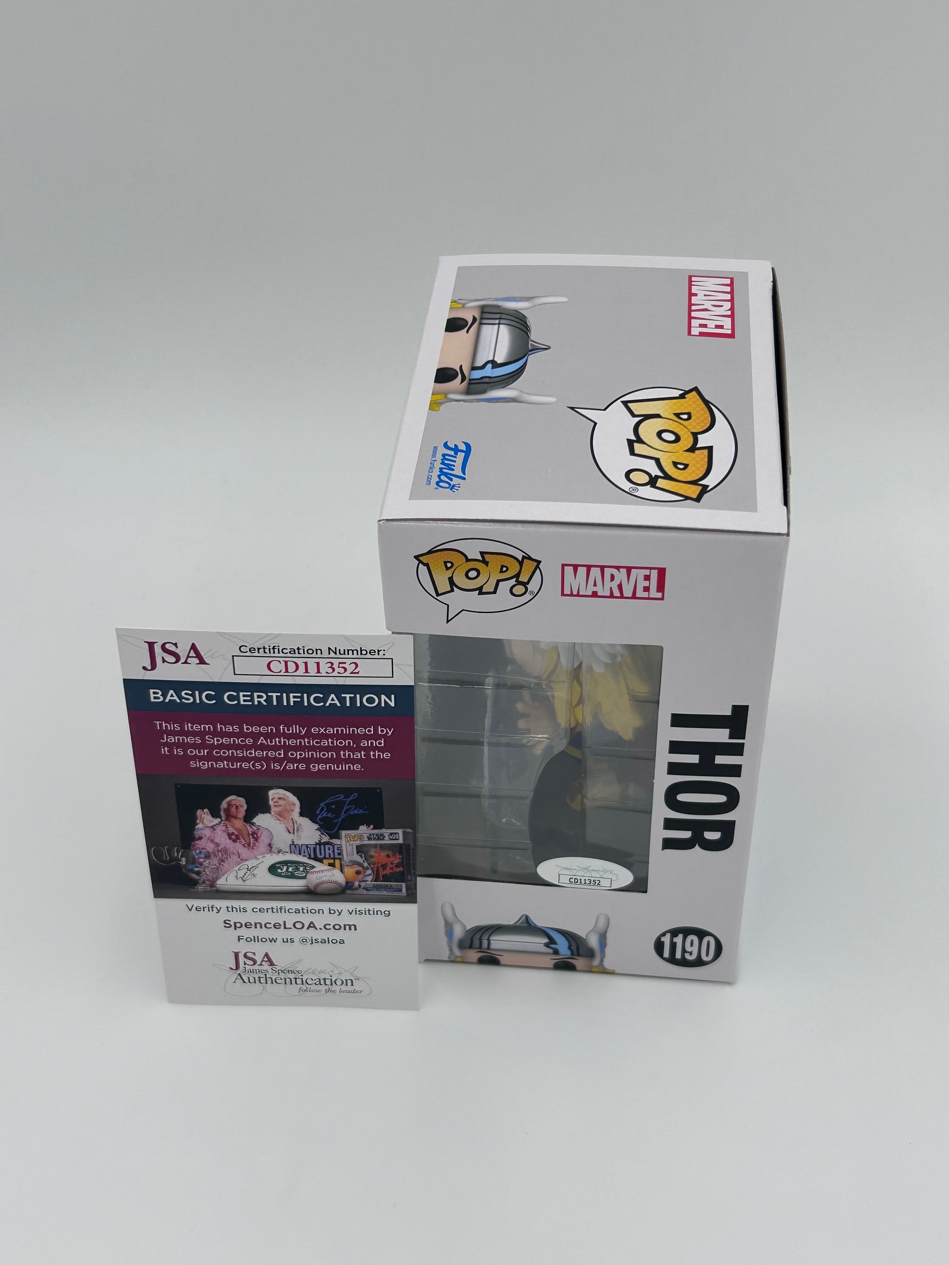 Photo of Chris Hemsworth Signed Thor "Avengers" #1190 Funko Pop! Vinyl Figure (JSA) at InkedAuction.com.