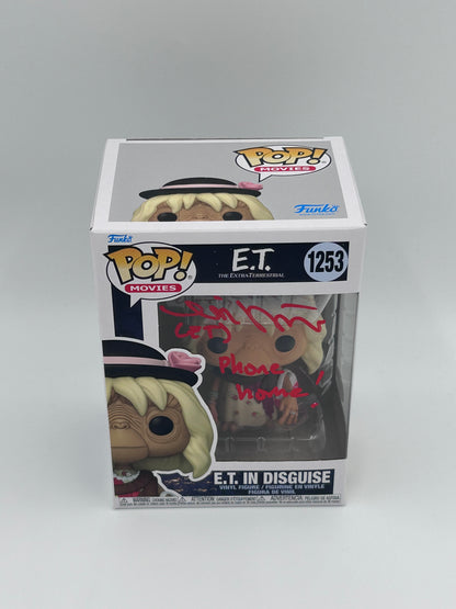 Matthew De Meritt Signed and Inscribed "Phone Home!" E.T. #1253 Funko Pop! Vinyl Figure (ACOA)