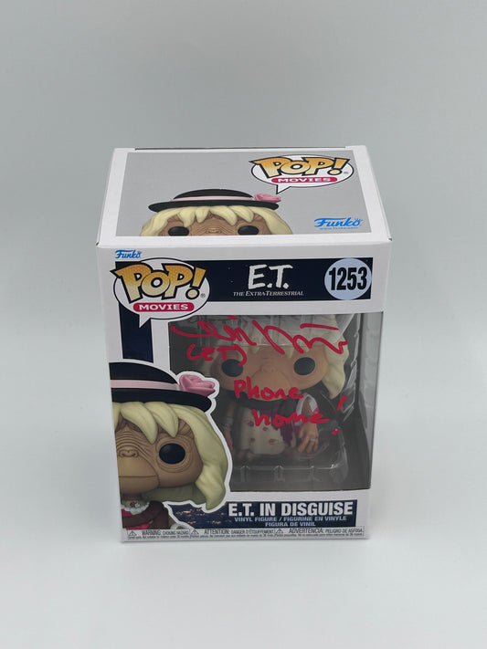 Matthew De Meritt Signed and Inscribed "Phone Home!" E.T. #1253 Funko Pop! Vinyl Figure (ACOA)