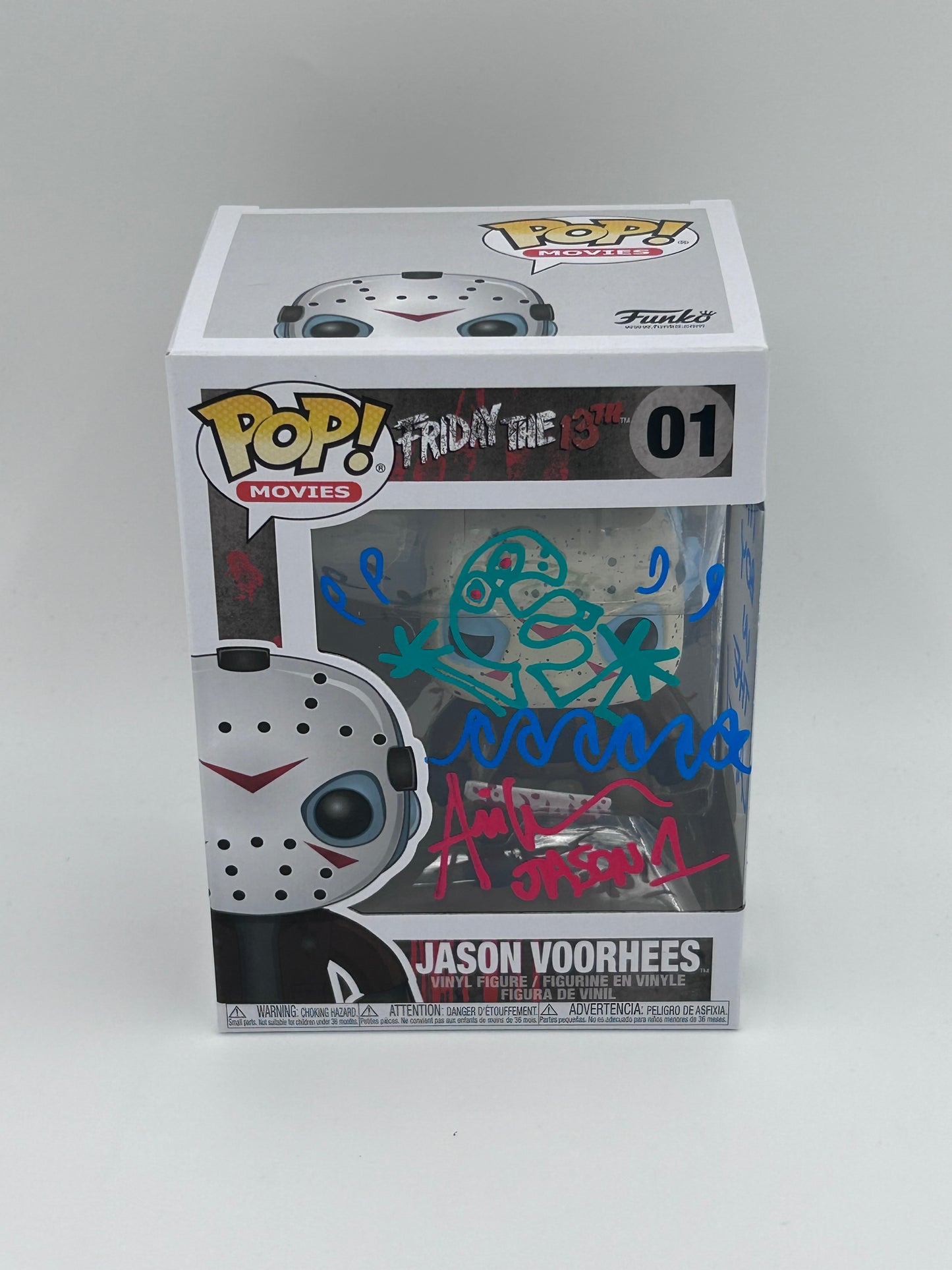 Ari Lehman Signed w/ Drawing and Quote Jason Voorhees "Friday the 13th" #01 Funko Pop! Vinyl Figure (JSA)