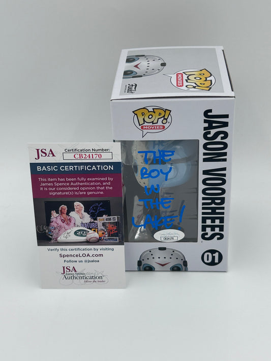 Ari Lehman Signed w/ Drawing and Quote Jason Voorhees "Friday the 13th" #01 Funko Pop! Vinyl Figure (JSA)