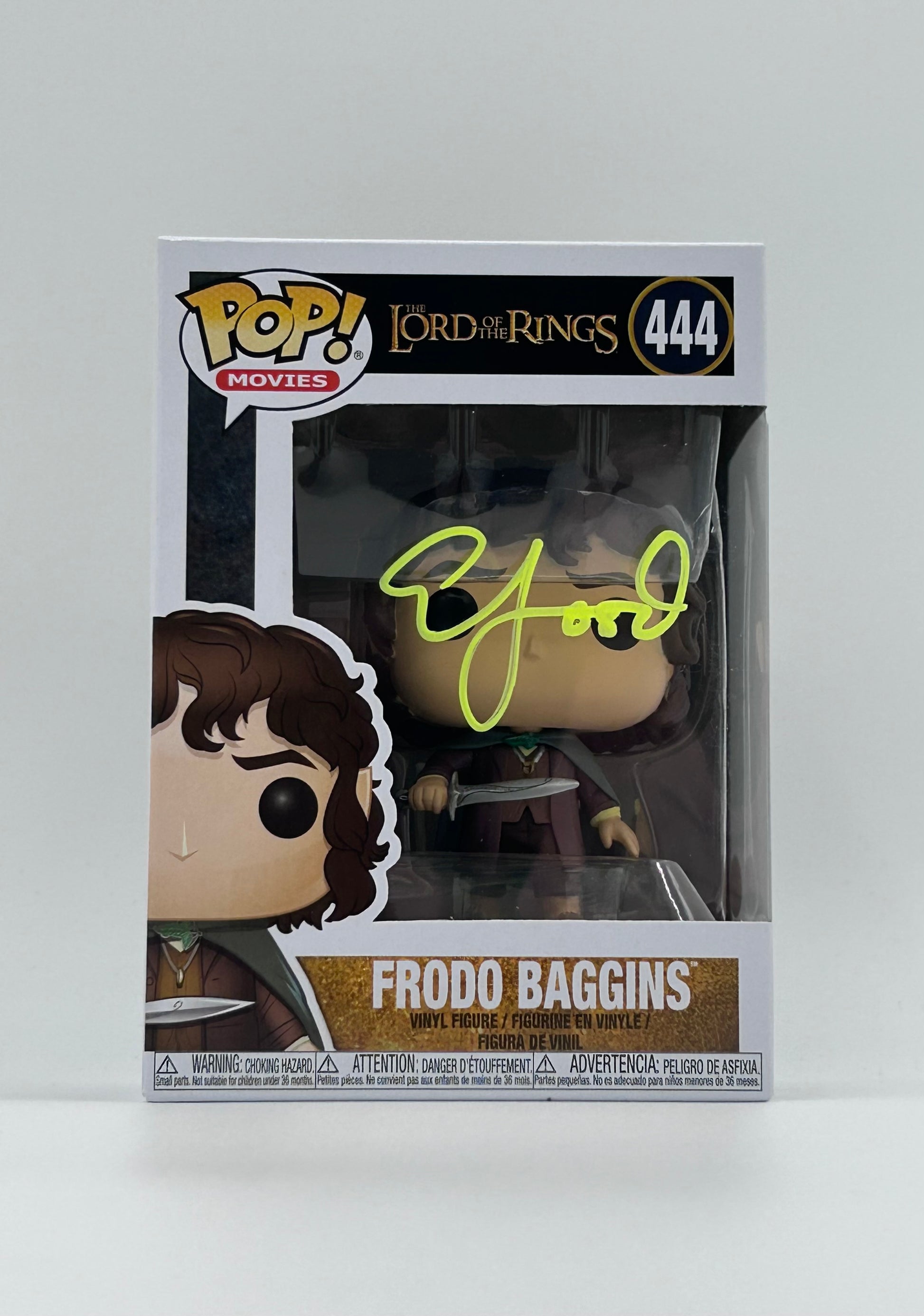Photo of Elijah Wood Signed Frodo Baggins "The Lord of the Rings" #444 Funko Pop! Vinyl Figure (JSA Witnessed) at InkedAuction.com.
