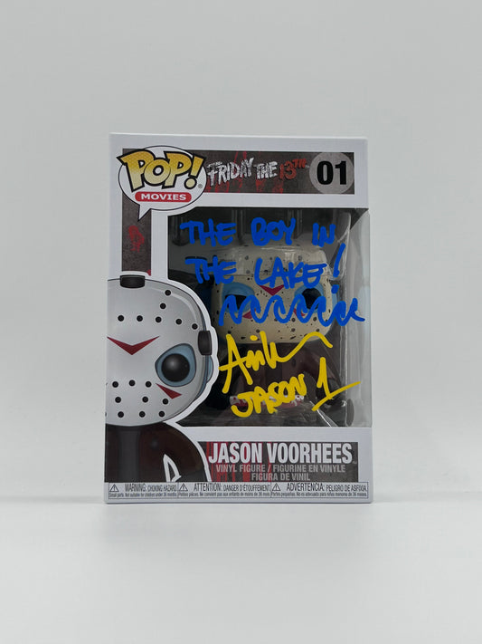 Ari Lehman Signed And Inscribed "The Boy In The Lake" Jason Voorhees "Friday The 13th" #01 Funko Pop! Vinyl Figure (JSA)