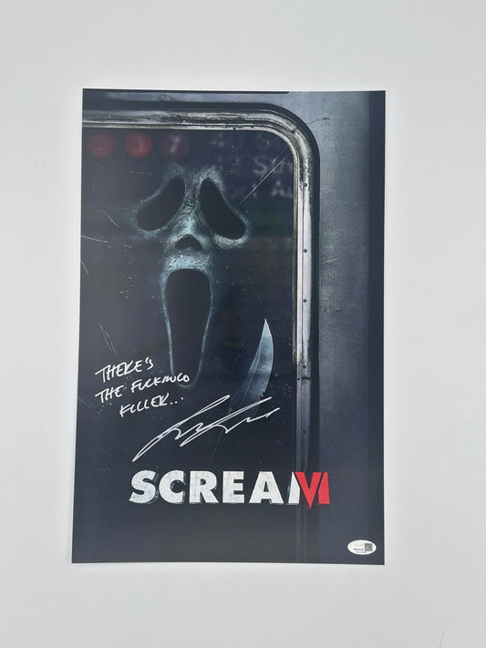 Liana Liberato Signed And Inscribed "There's The F**king Killer" "Scream VI" 11x17 Poster (JSA Witnessed)