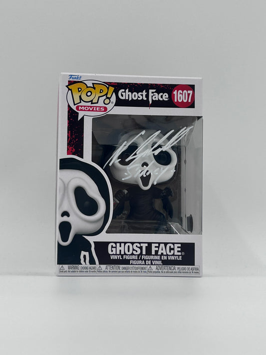 Neve Campbell Signed And Inscribed "Sidney" Ghostface "SCREAM" #1607 Funko Pop! Vinyl Figure (Beckett Witnessed)