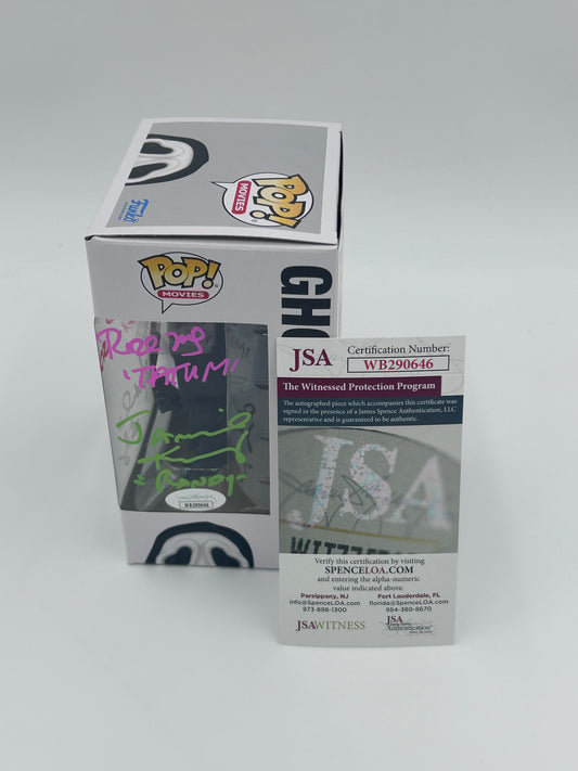 4x Signed Kennedy, McGowan, Lillard, Ulrich Signed Ghostface "SCREAM" #1607 Funko Pop! Vinyl Figure (JSA Witnessed)