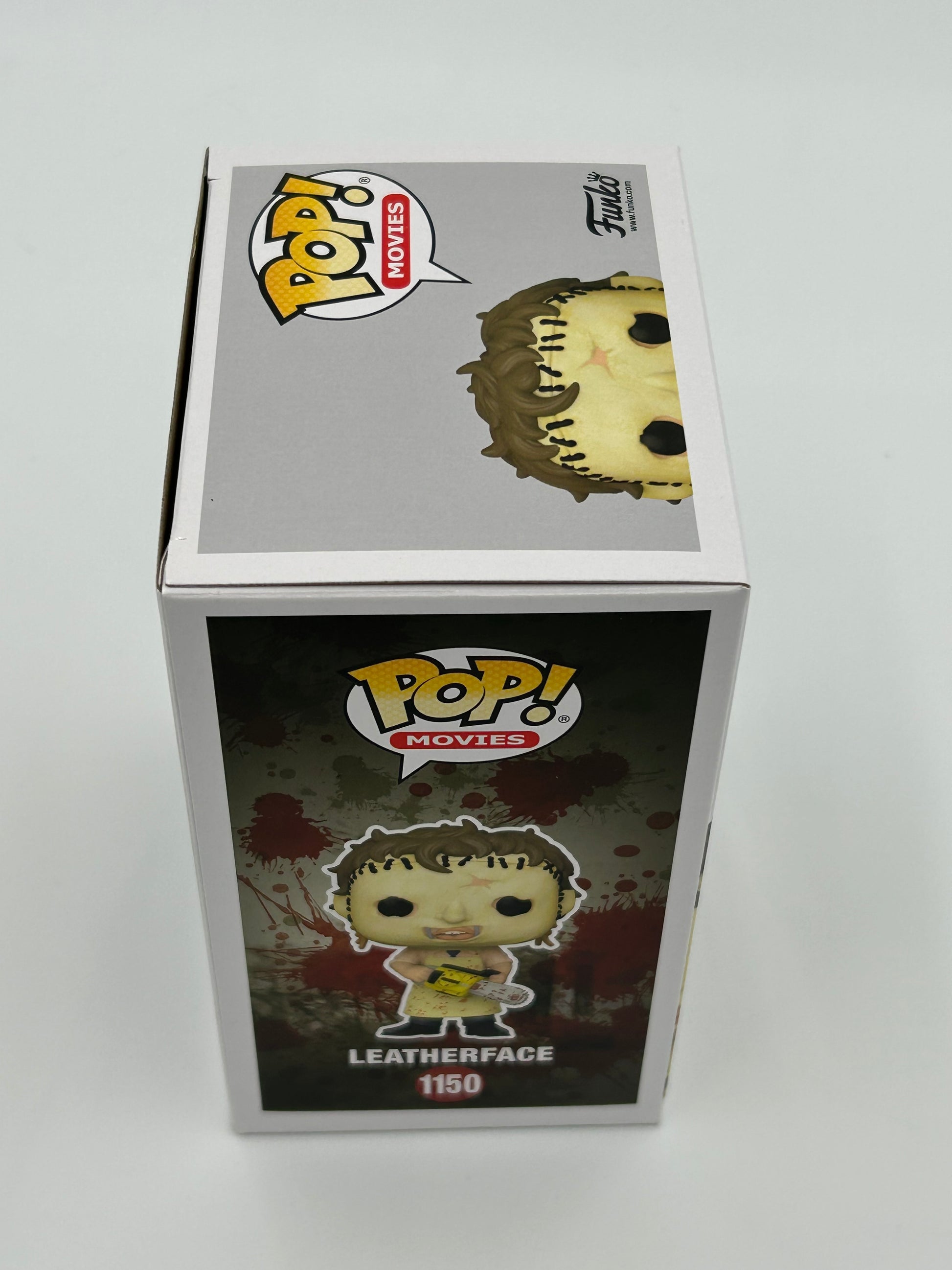 Photo of Mark Burnham Signed and Inscribed Leatherface "The Texas Chainsaw Massacre" #1150 Funko Pop! Vinyl Figure (JSA) at InkedAuction.com.