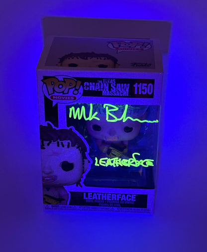 Mark Burnham Signed and Inscribed Leatherface "The Texas Chainsaw Massacre" #1150 Funko Pop! Vinyl Figure (JSA)