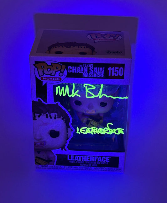 Mark Burnham Signed and Inscribed Leatherface "The Texas Chainsaw Massacre" #1150 Funko Pop! Vinyl Figure (JSA)